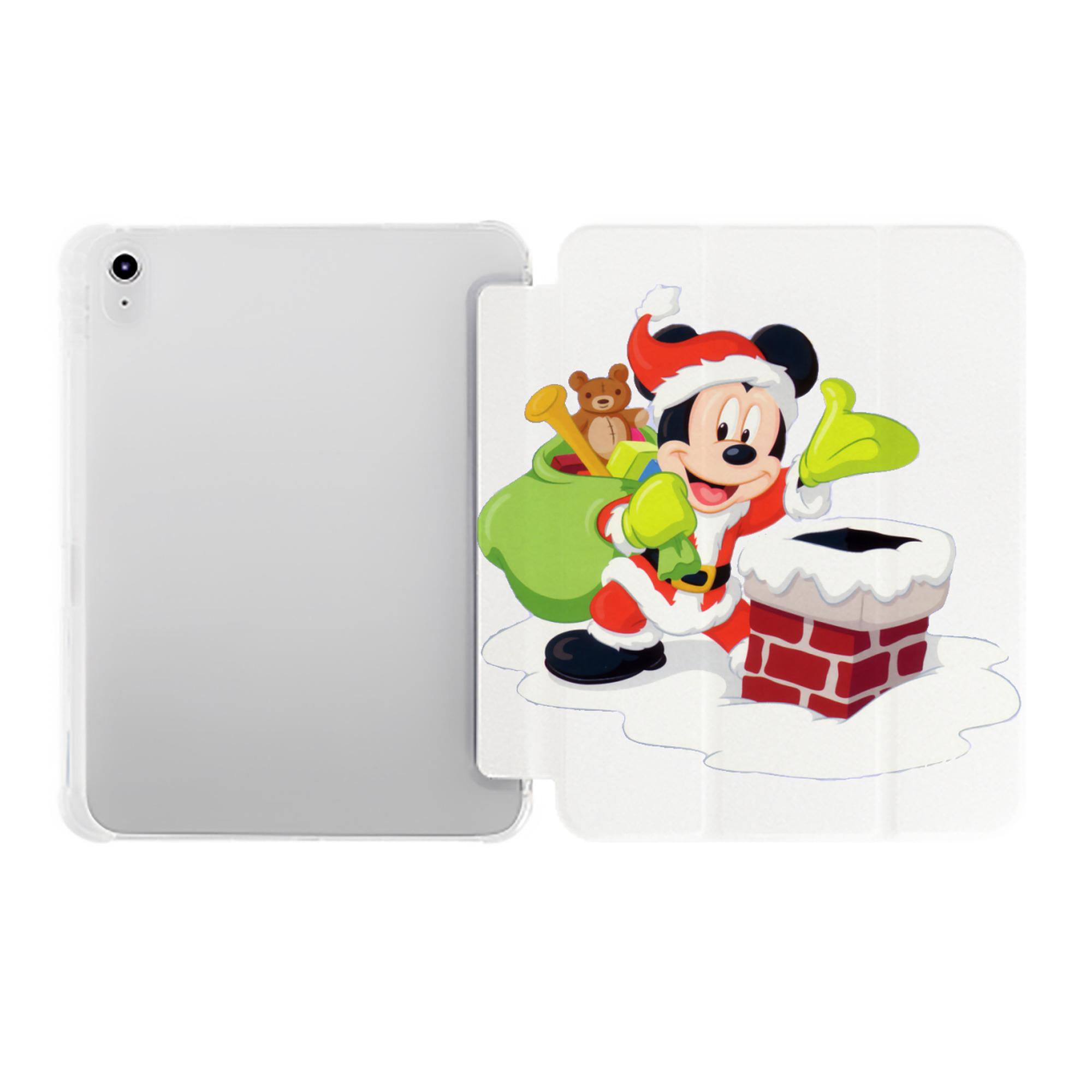 （画像用） ミッキーマウス Mickey Mouse IPad ケース ペン収納付き 三つ折りスタンド PUレザー×シリコン 対応機種9.5/10.5/10.9インチ